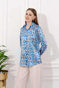 Evil Eye Printed Satin Shirt - Vooning