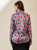 Abstract Printed Satin Shirt