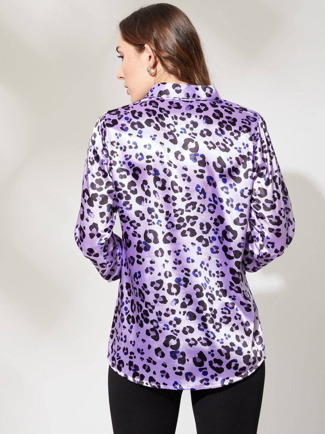 Abstract Printed Shirt In Purple