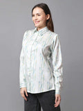 Allover Printed Satin Shirt - Vooning