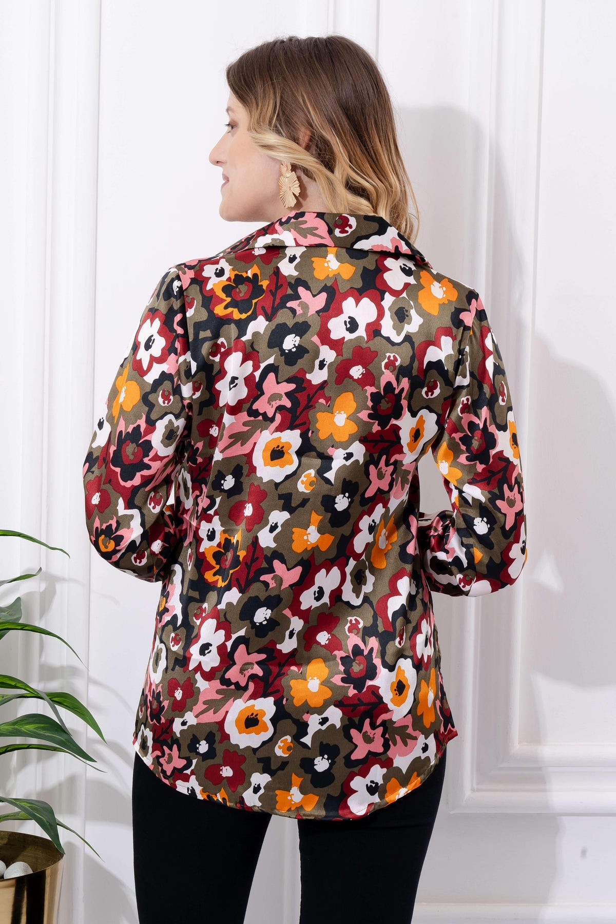 Boho Style Floral Printed Shirt - Vooning