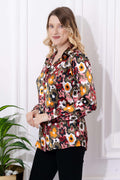 Boho Style Floral Printed Shirt - Vooning