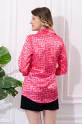 Bossy Dark Pink Satin Shirt - Vooning