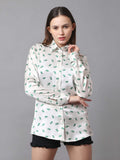 Cactus Printed Satin Shirt - Vooning