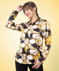 Chain Printed Satin Shirt - Vooning