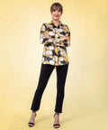 Chain Printed Satin Shirt - Vooning