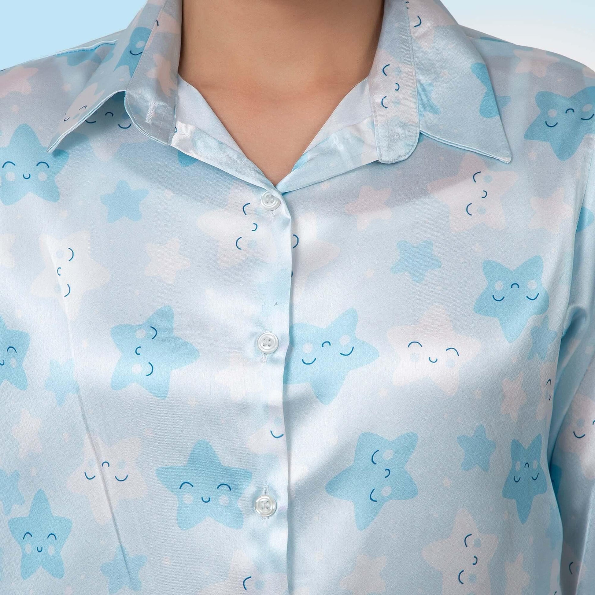 Chillmode Star Printed Shirt - Vooning