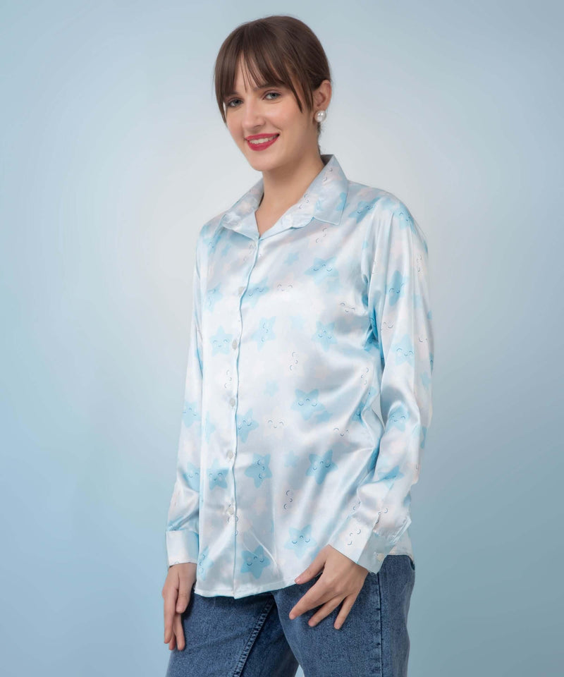 Chillmode Star Printed Shirt - Vooning