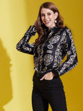 Classic Printed Satin Shirt - Vooning