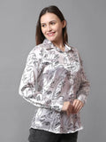 Doodle Printed Satin Shirt