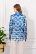 Evil Eye Printed Satin Shirt - Vooning