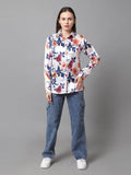 Floral Pattern Satin Shirt