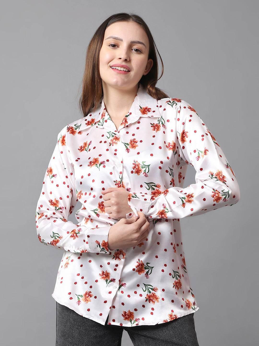 Floral Printed Women Shirt - Vooning