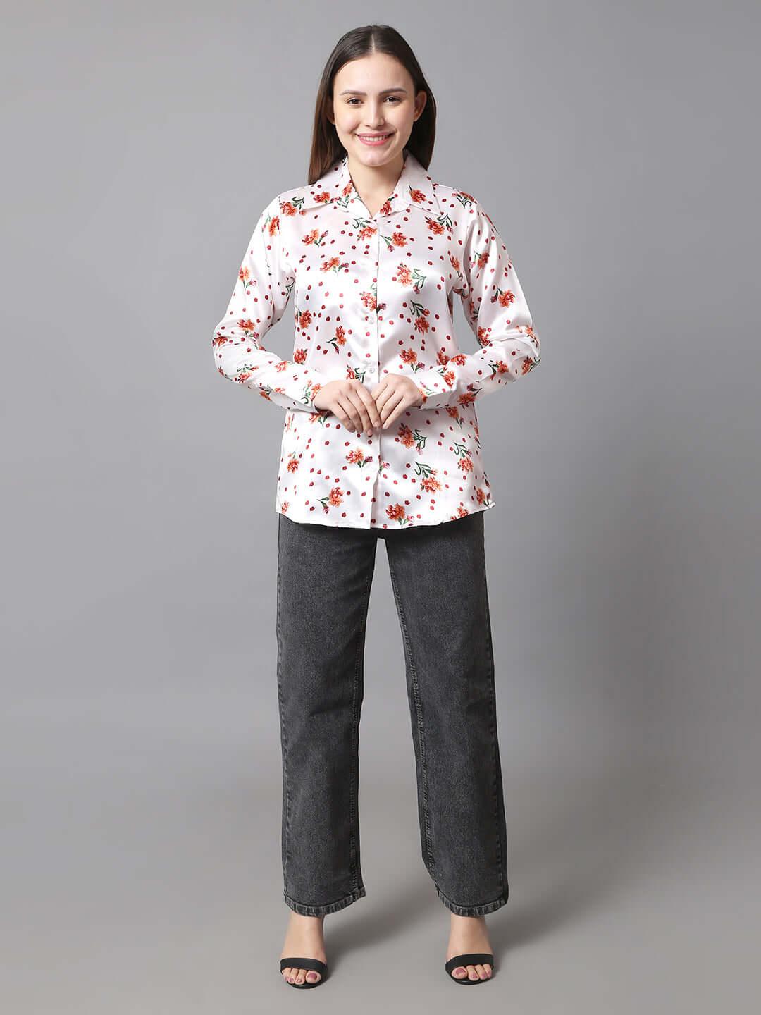 Floral Printed Women Shirt - Vooning