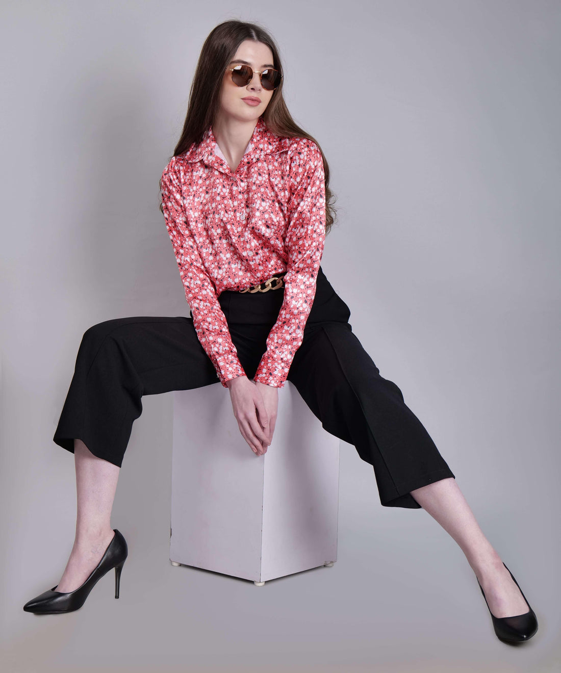 Frechy Floral Printed Shirt - Vooning