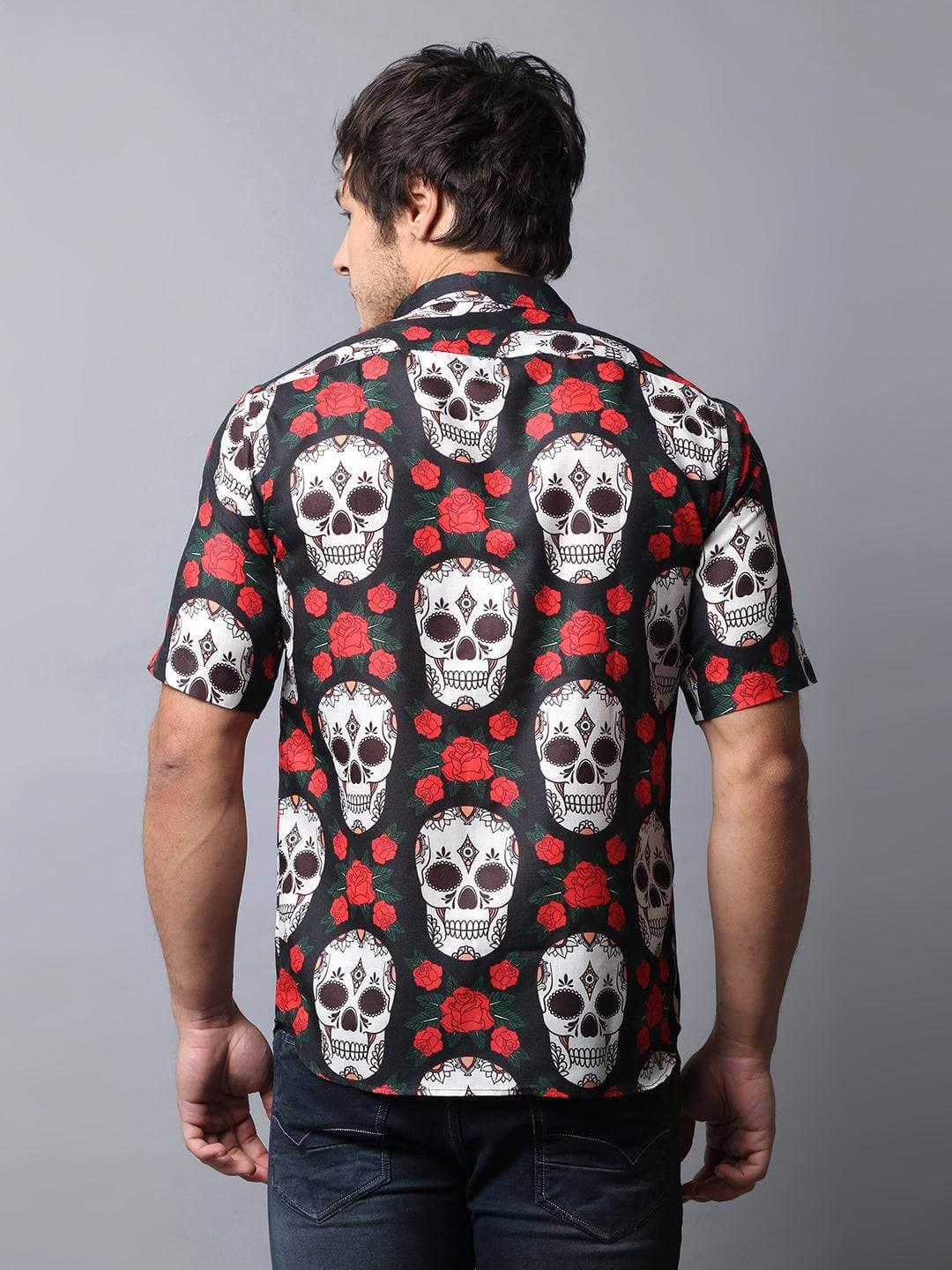 Halloween Skull Printed Shirt