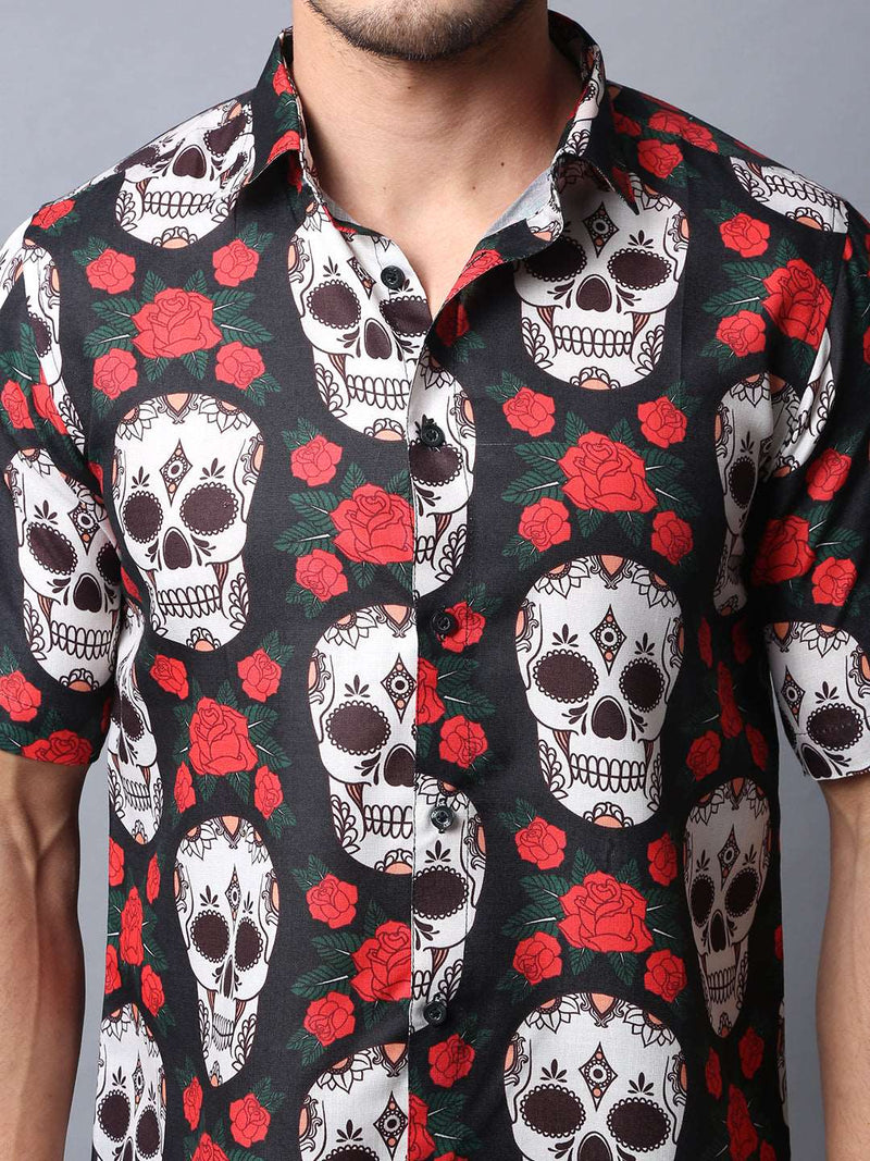 Halloween Skull Printed Shirt