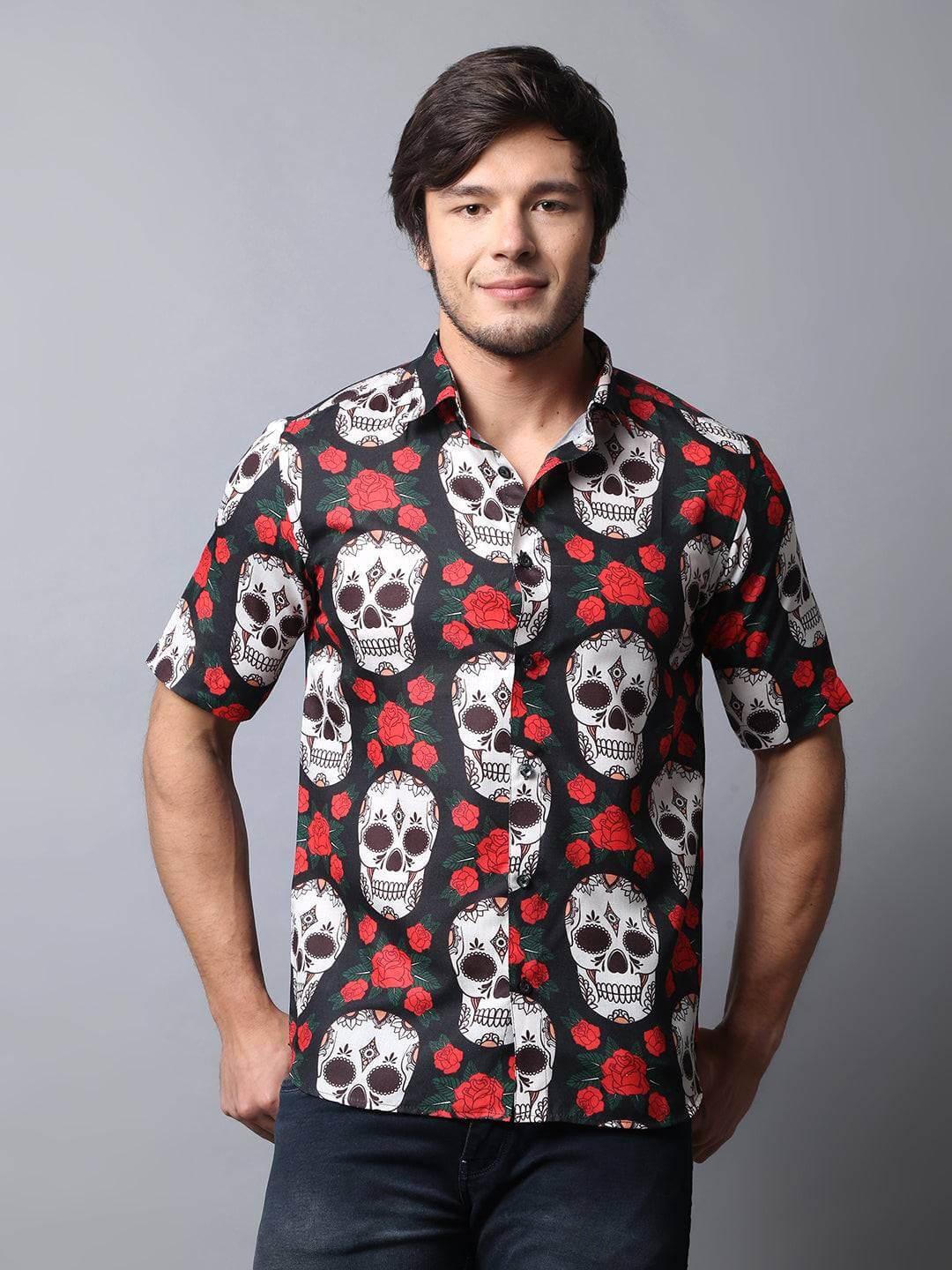 Halloween Skull Printed Shirt