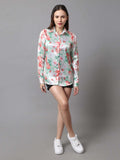 Mint Green Printed Shirt - Vooning