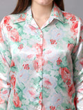 Mint Green Printed Shirt - Vooning