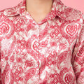 Paisley Printed Satin Shirt - Vooning