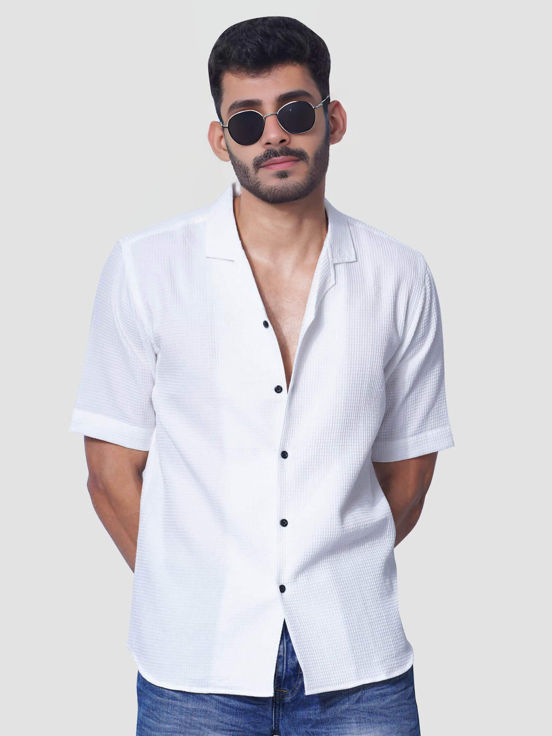 Self Designed White Shirt - Vooning