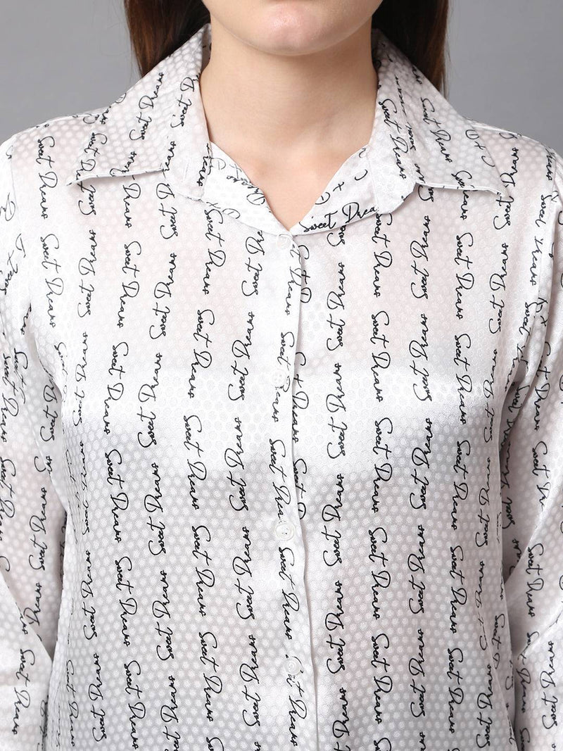 Stylish Words Printed Shirt