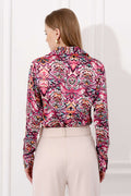 Veronica Essence Printed Satin Shirt - Vooning