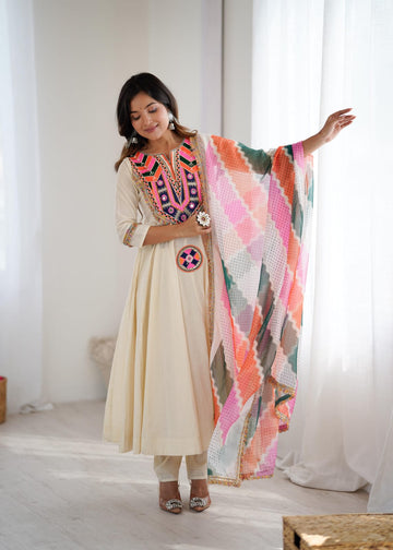 Gujarati Charm Embroidered Dress