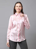 Women's Striped Printed Shirt - Vooning