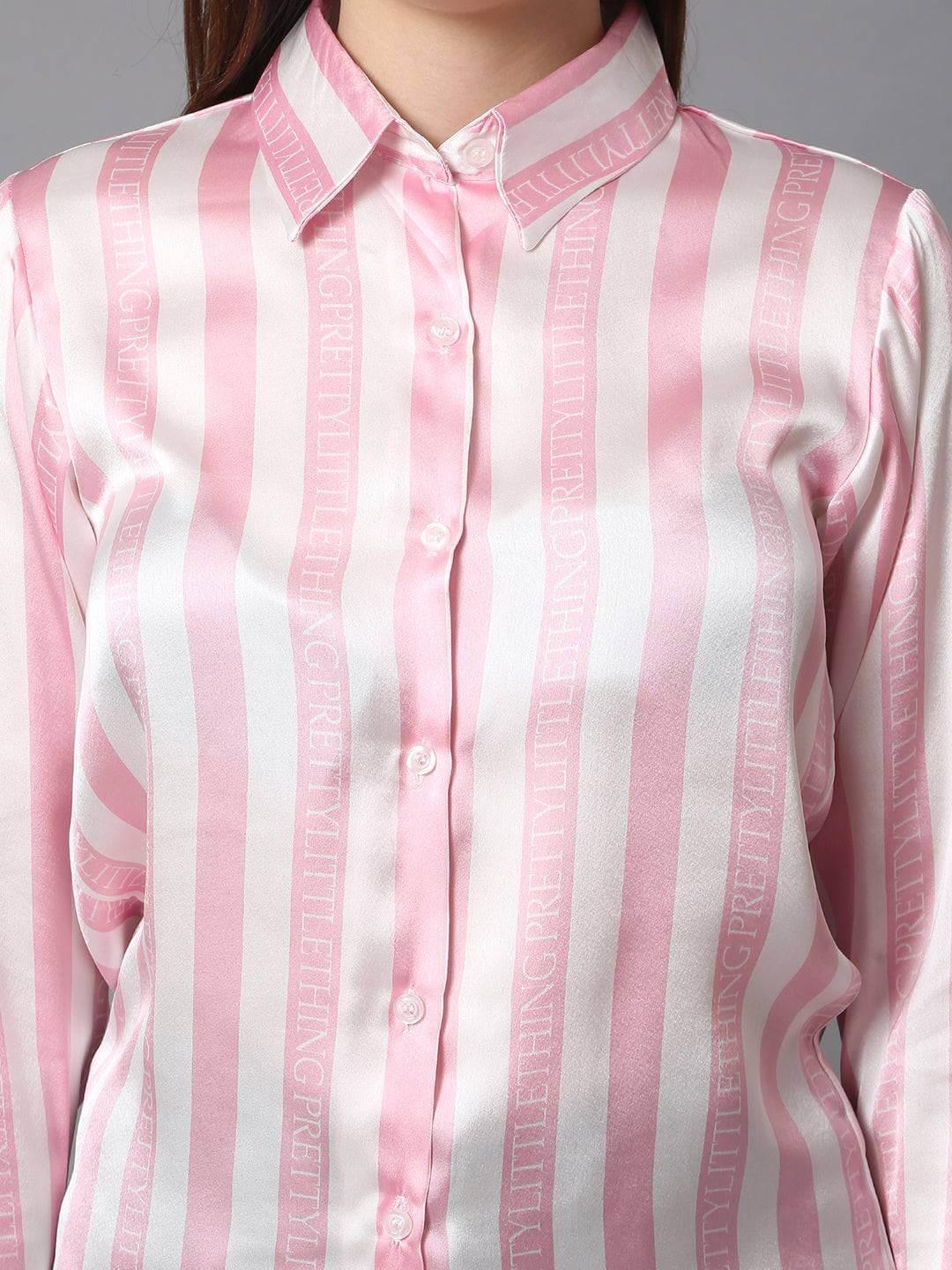 Women's Striped Printed Shirt