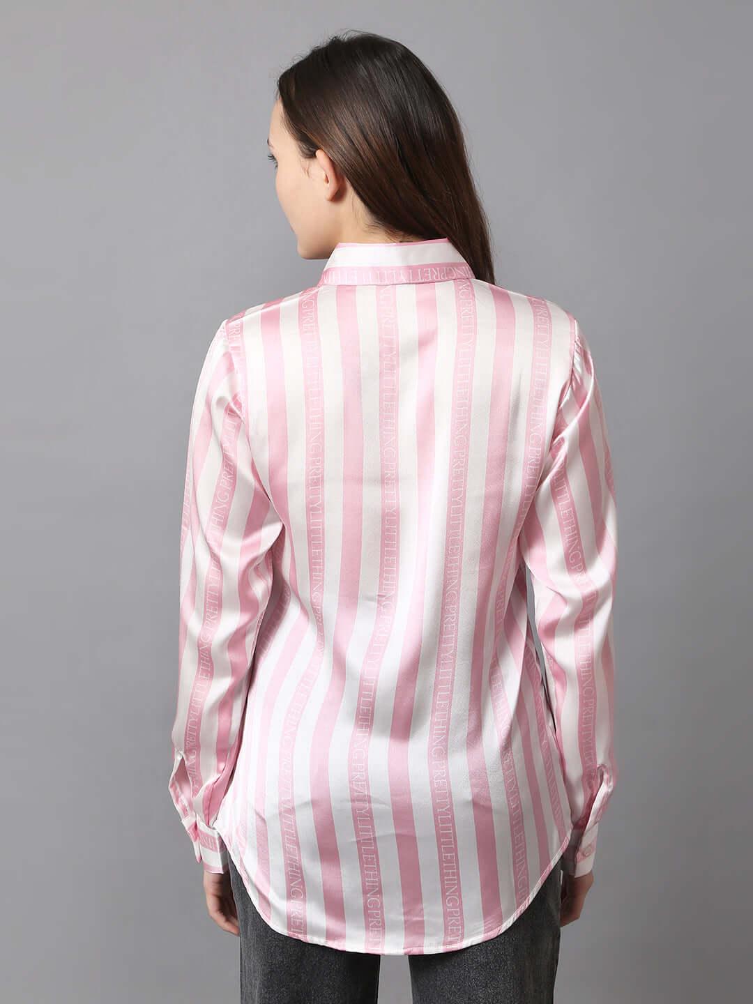 Women's Striped Printed Shirt - Vooning