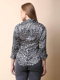 Animal Printed Satin Shirt - Vooning