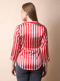 Red White Striped Shirt - Vooning
