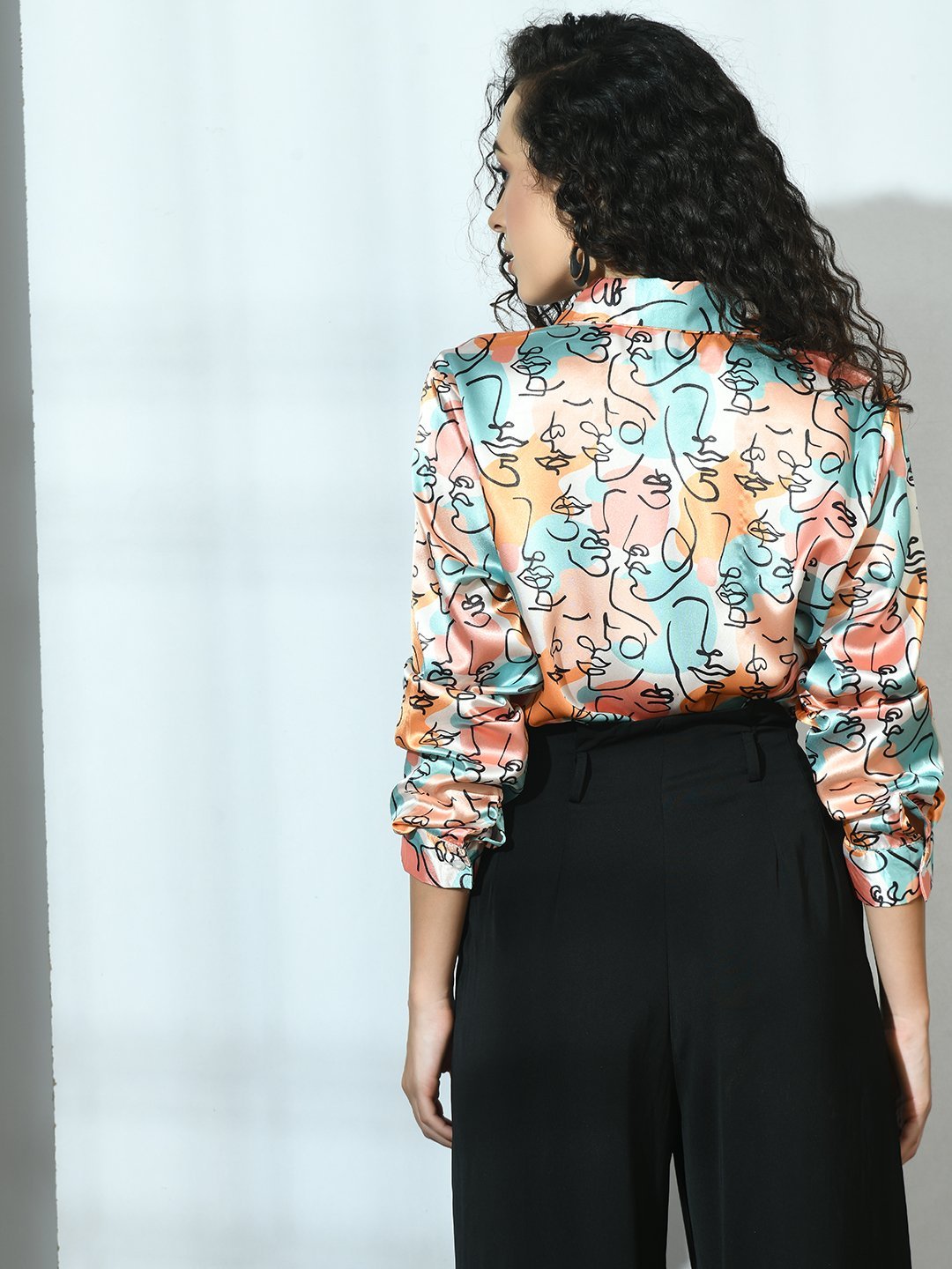 Digital Printed Satin Shirt Back