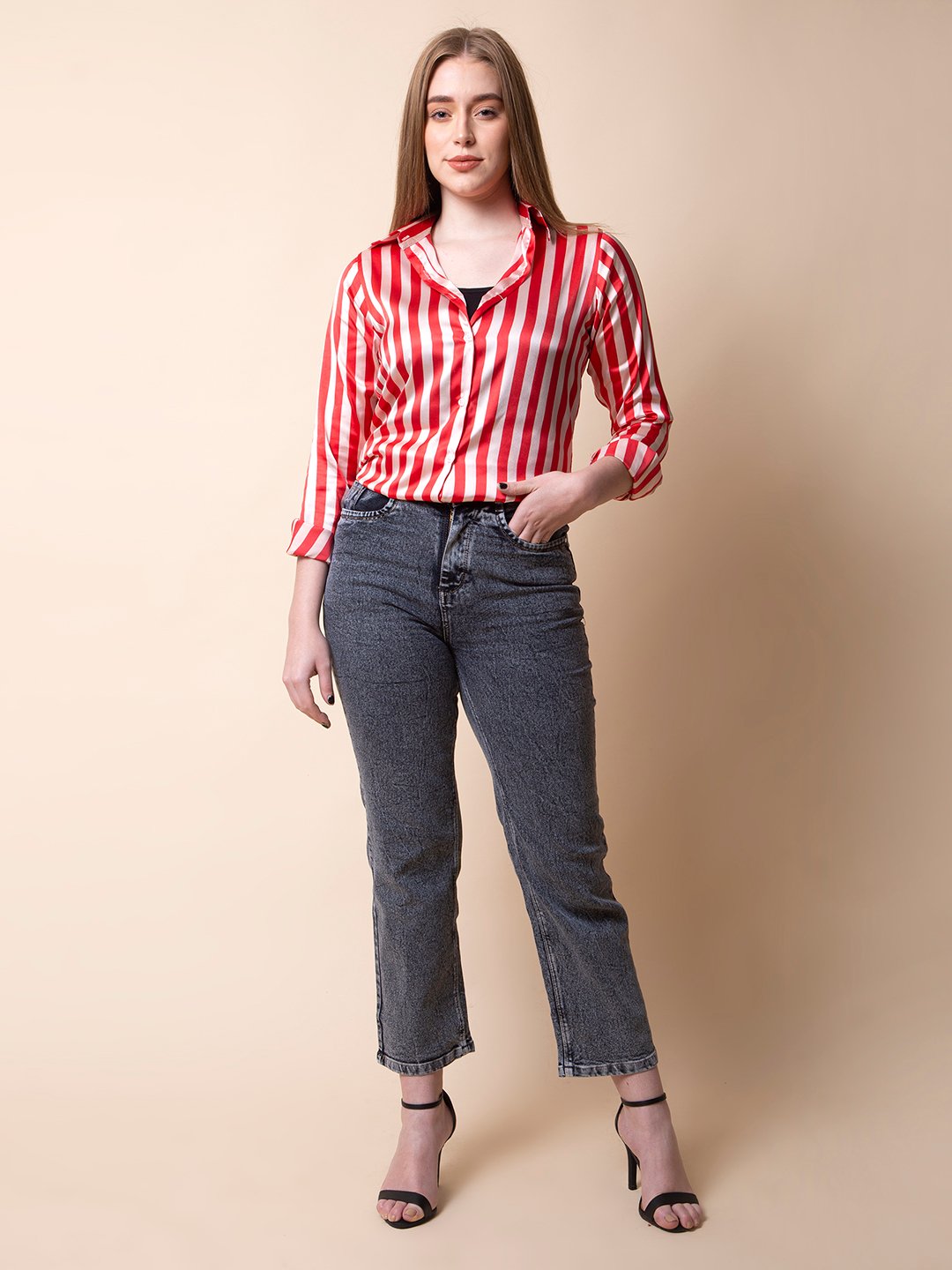 Red White Striped Shirt